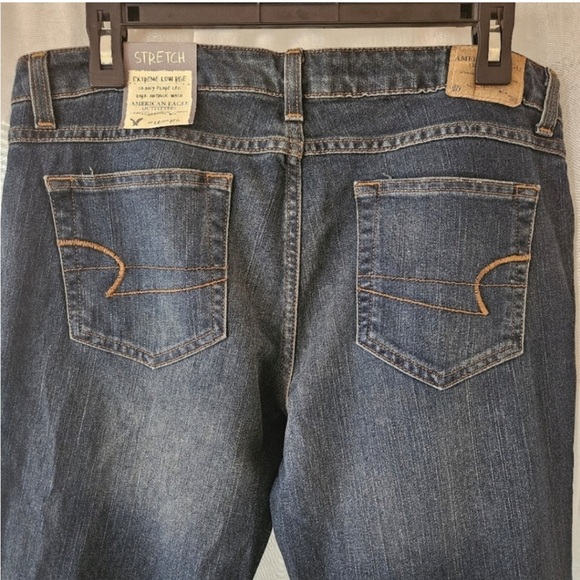 American Eagle Outfitters Dark Blue Wide Leg Jeans - Picture 9 of 12